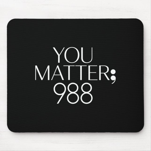 Mens 988 Prevention Awareness Performance Mouse Pad (Front)