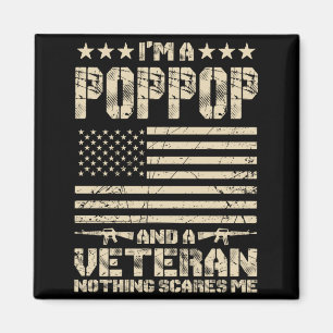 Mens A Poppop And A Veteran Nothing Es Proud Magnet