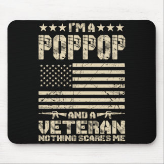 Mens A Poppop And A Veteran Nothing Es Proud Mouse Pad