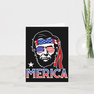 Mens abraham lincoln 4th of july merica men women card