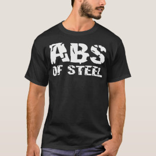 Mens Abs Of Steel Gym Fitness Workout Bodybuilding T-Shirt