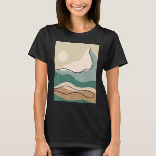 Mens Abstract Mountains Landscape Nature Sky Minim T-Shirt