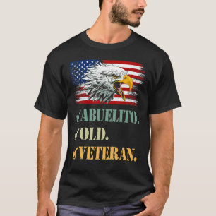 Mens Abuelito Old Veteran American Eagle Flag Cool T-Shirt