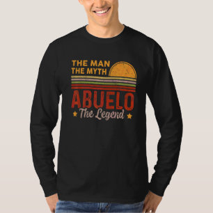 Mens Abuelo The Man Myth Legend Retro Grandpa Fath T-Shirt