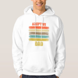 Mens Adoption Announcement Day Family Dad Retro Hoodie