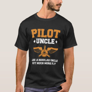 Mens Aeroplane Pilot For A Pilot Uncle T-Shirt