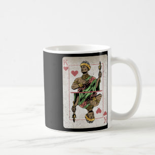 Mens African King Card Hearts Black Pride Couple M Coffee Mug