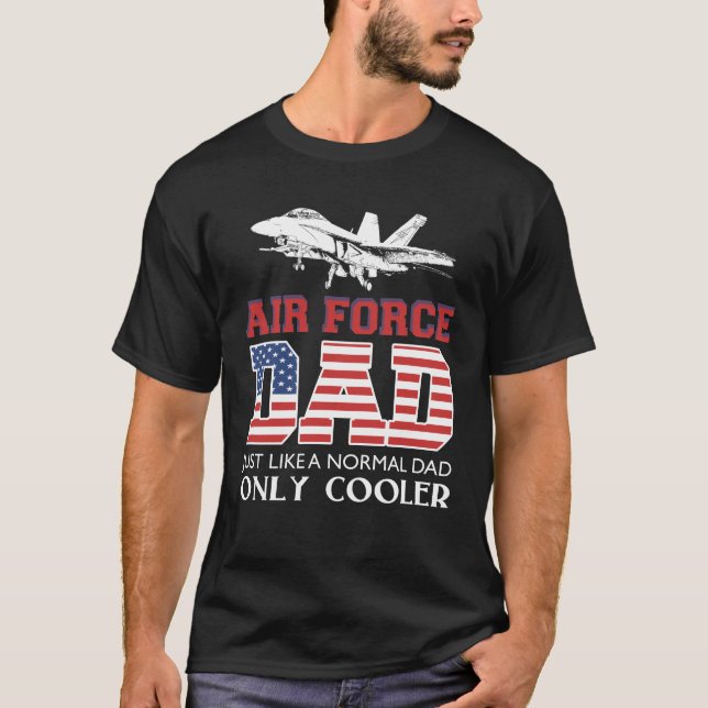 Mens Air Force Dad-Stars and Stripes Veteran Desig T-Shirt (Front)