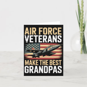 Mens Air Force Grandpa Aamerican Patriotic Fighter Card