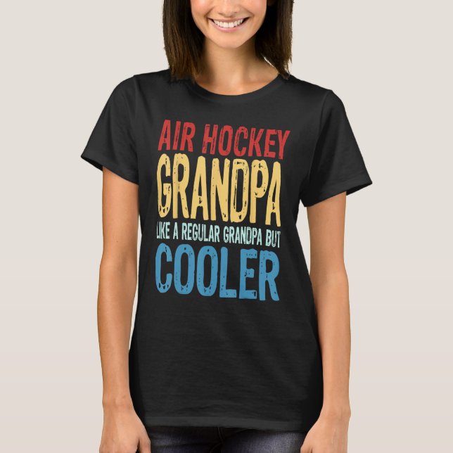 Mens Air Hockey Grandpa  Like a Regular Grandpa bu T-Shirt (Front)