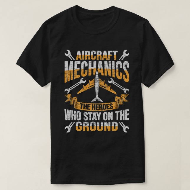 Mens Aircraft Mechanic Hero Design for a aircraft  T-Shirt (Design Front)