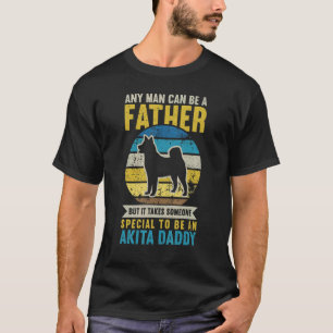 Mens Akita Dad Retro Vintage American Akita Inu T-Shirt