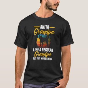 Mens Akita Grandpa Vintage Father's Day T-Shirt