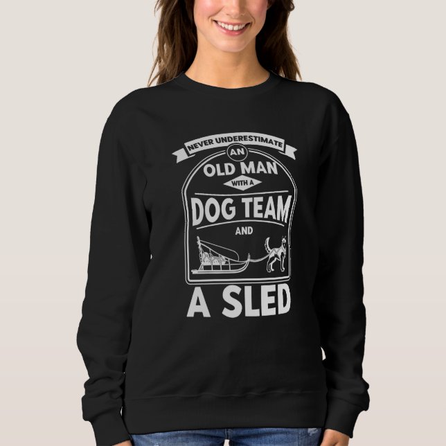 Mens Alaska Husky Sledding Sled Dog Racing Dog Sle Sweatshirt (Front)