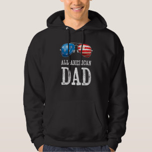 Mens All American Dad 4th Of July Men Usa Patrioti Hoodie