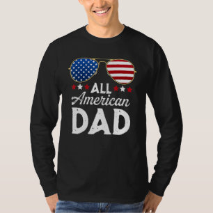 Mens All American Dad Patriotic 4th Of July Usa Fl T-Shirt