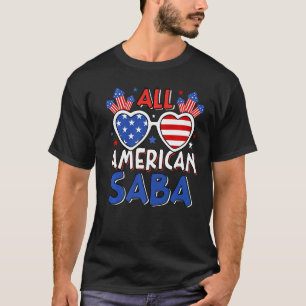 Mens All American Saba 4th Of July American Flag S T-Shirt