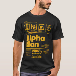 Mens Alpha African 1906 Fraternity Information Des T-Shirt