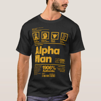 Mens Alpha African 1906 Fraternity Information Des T-Shirt