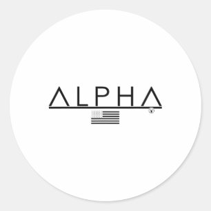 Mens Alpha Gym Rabbit Workout Bodybuilding Fitness Classic Round Sticker
