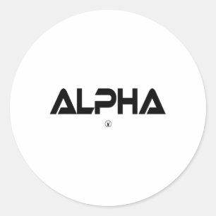 Mens Alpha Gym Rabbit Workout Bodybuilding Fitness Classic Round Sticker