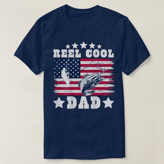 Mens American Dad USA Fishing - Reel Cool Fishing  T-Shirt (Design Front)