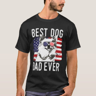 Mens American Flag Best Dog Dad Ever Chihuahua Usa T-Shirt