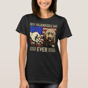Mens American Flag Best Goldendoodle Dad 4th Of Ju T-Shirt