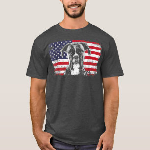 Mens American Flag Boer Dog Lover Gift Dad Mum Fla T-Shirt