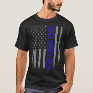 Mens American Flag Dad   For Father's Day Best Opa T-Shirt