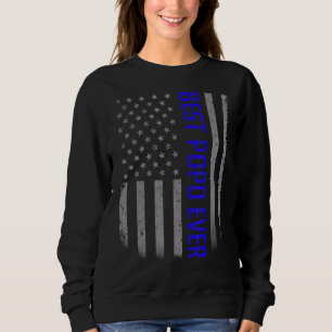 Mens American Flag Dad For Father's Day Best Pop Sweatshirt