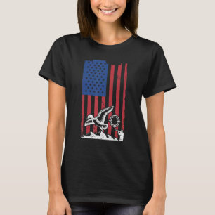 Mens American Flag Duck Hunting For Waterfowl Hu T-Shirt