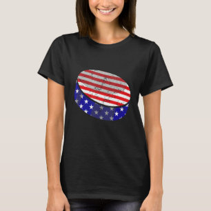 Mens American Flag Hockey July 4th Usa Men Women K T-Shirt