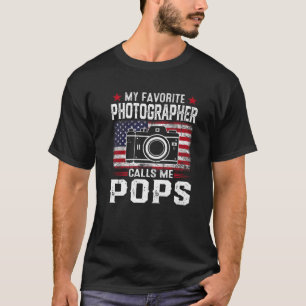 Mens American Flag My Favourite Photographer Calls T-Shirt