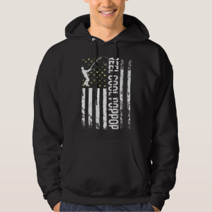 Mens American Flag Reel Cool Poppop For Daddy Husb Hoodie