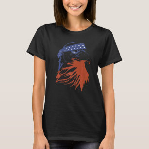 Mens American Flag With Eagle 4th Of July Graphic T-Shirt