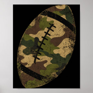 Mens american football camouflage design poster