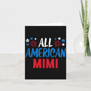 Mens american mimi grandma 4th july matching card