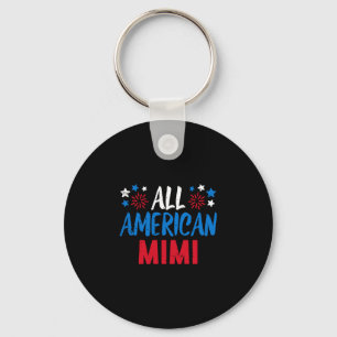 Mens american mimi grandma 4th july matching key ring