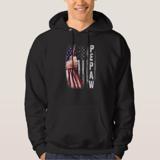 Mens American Pepaw Flag  Fist Bump Pepaw Hoodie