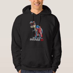 Mens Amerisaurus T Rex Dinosaur 4th Of July Kids B Hoodie