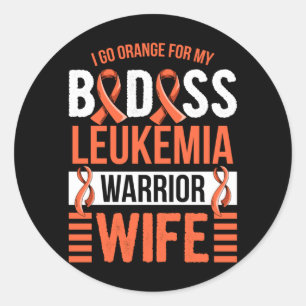 Mens Aml Leukaemia Design For A Husband Of A Classic Round Sticker