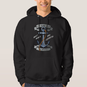 Mens Anchor Captain Boat Ship Moin North Sea Balti Hoodie