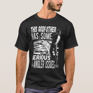 Mens Angler Godfather Angling Fish Fishing Godpare T-Shirt