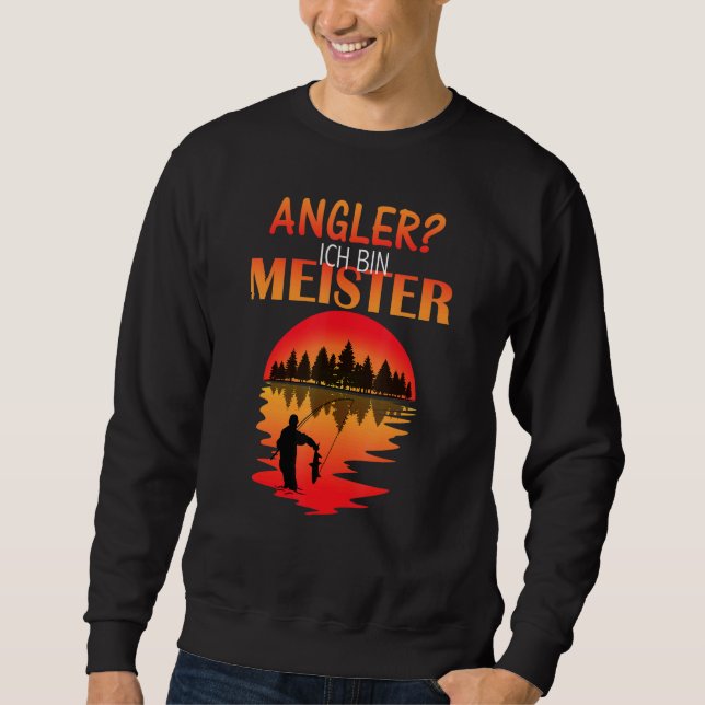 Mens Angler Master Fischer Fishing Angler  Fishing Sweatshirt (Front)