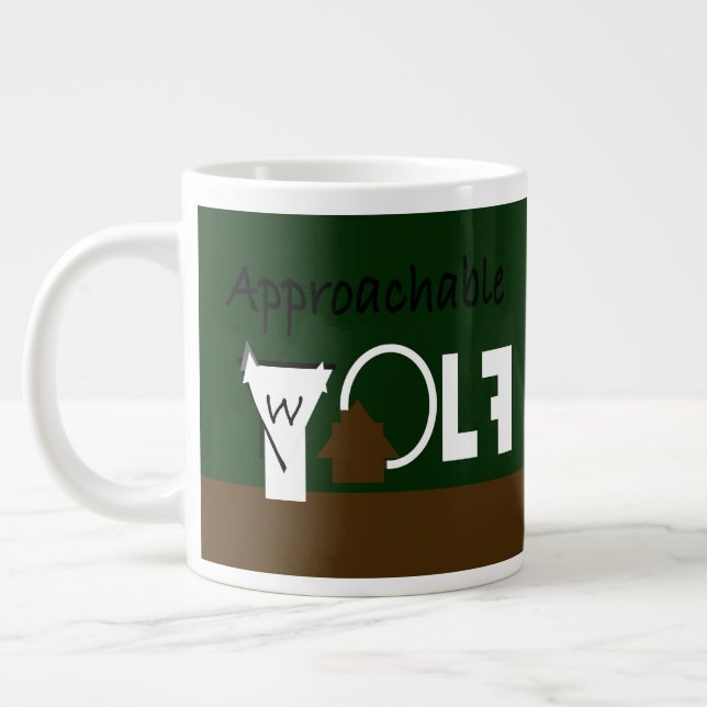 Men's Approachable Wolf  Mug Ft. Graphics by J.H.T (Left)