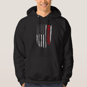 Mens Archery American Flag 4th Of July Patriotic M Hoodie
