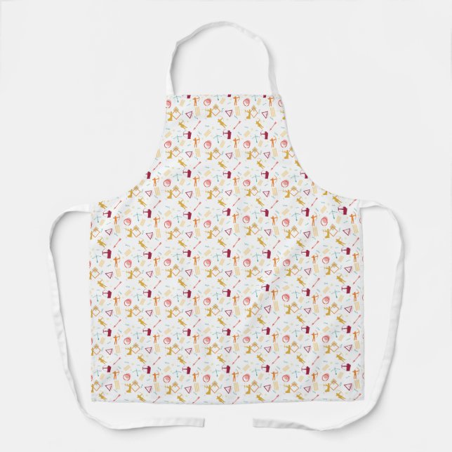 Men's Archery - Boys Bow and Arrow Pattern Apron (Front)
