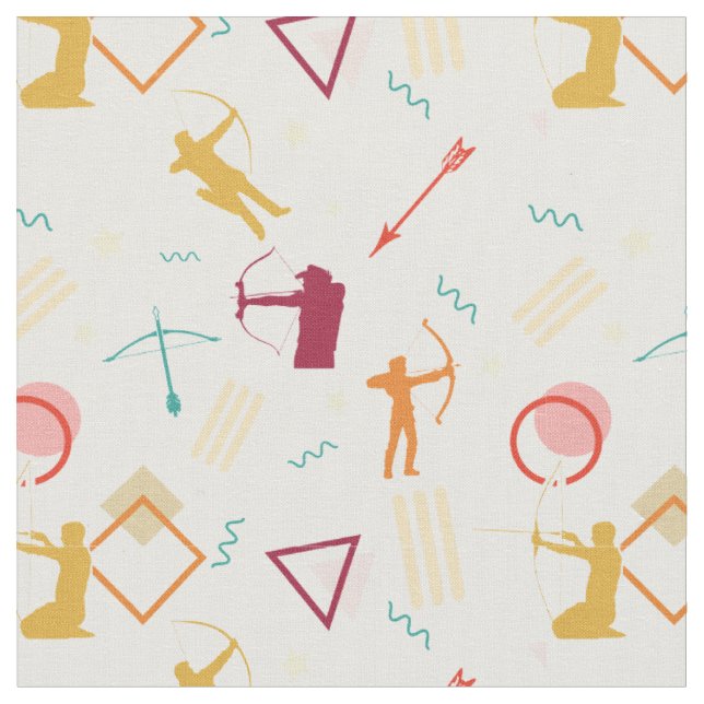 Men's Archery - Boys Bow and Arrow Pattern Fabric (Close Up)