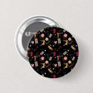 Mens Archery - Boys Bow n Arrow Abstract Art 6 Cm Round Badge